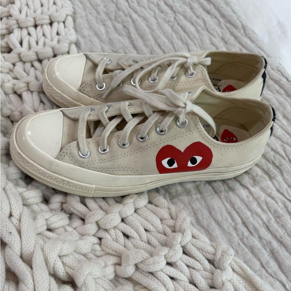 Converse Shoes - Cream and Red